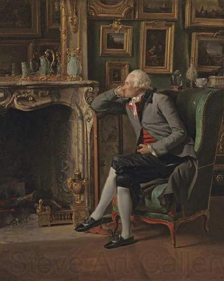 Henri Pierre Danloux The Baron de Besenval in his Study France oil painting art